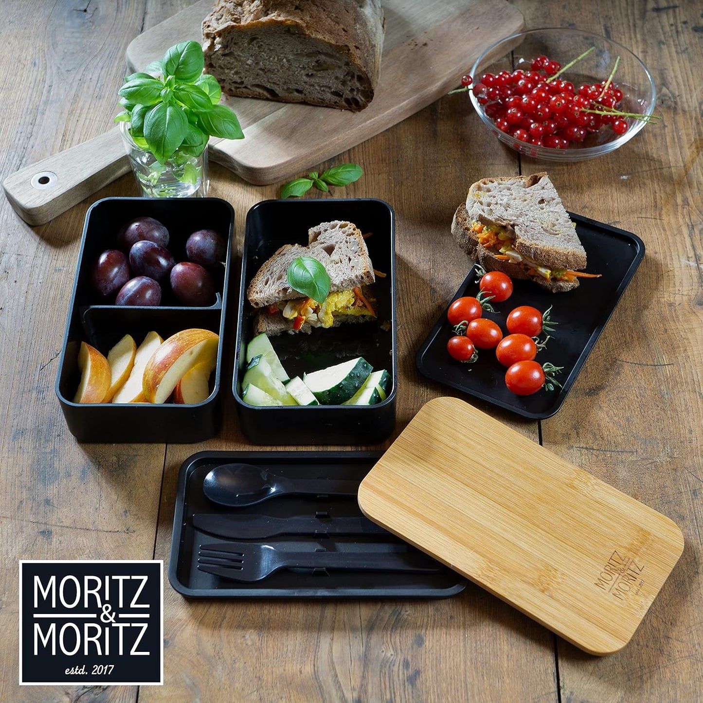 3er-Set Bento Box - Japanische Lunchbox, 3er Pack|Mix