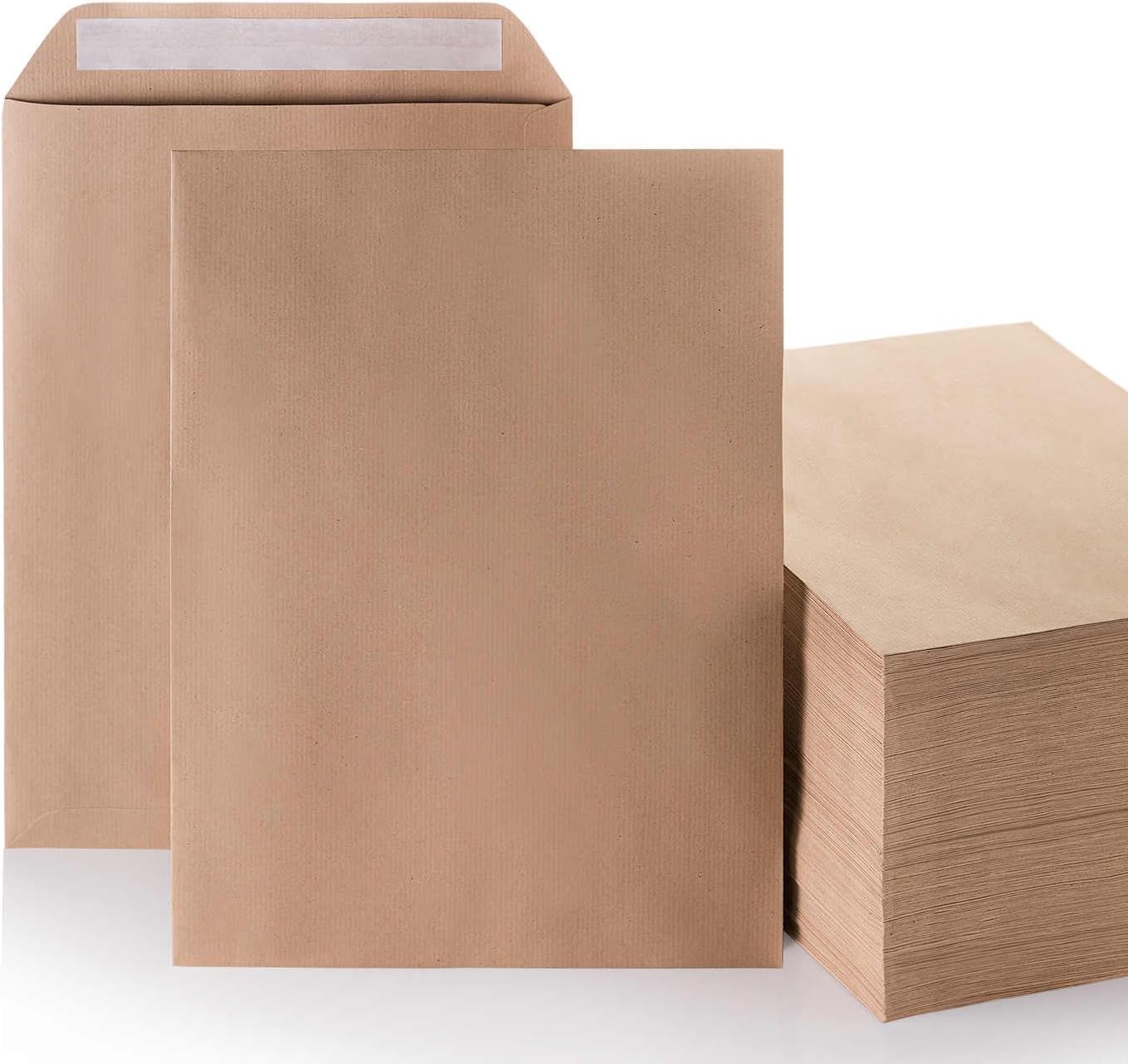 Versandtaschen B4 für A4 Dokumente, 100 Stück, 100 Stück Braun B4