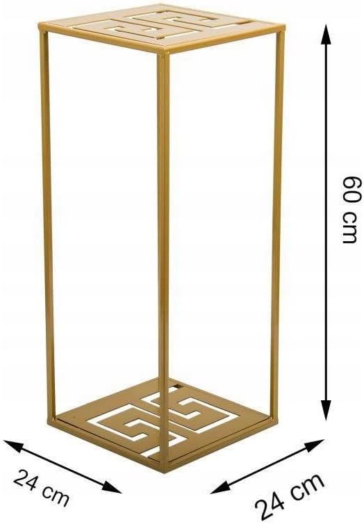 Blumenständer mit geometrischem Design (60 x 24 cm), Gold