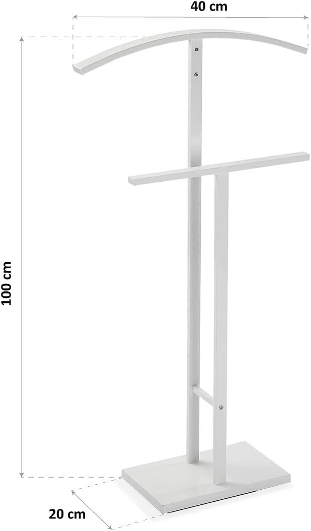 Lund - Moderner Herrendiener mit 2 Haken, Weiss