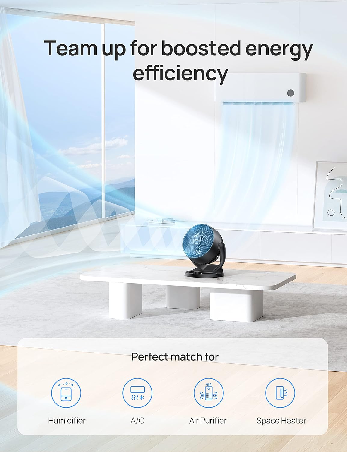 Tischventilator mit Turbofunktion