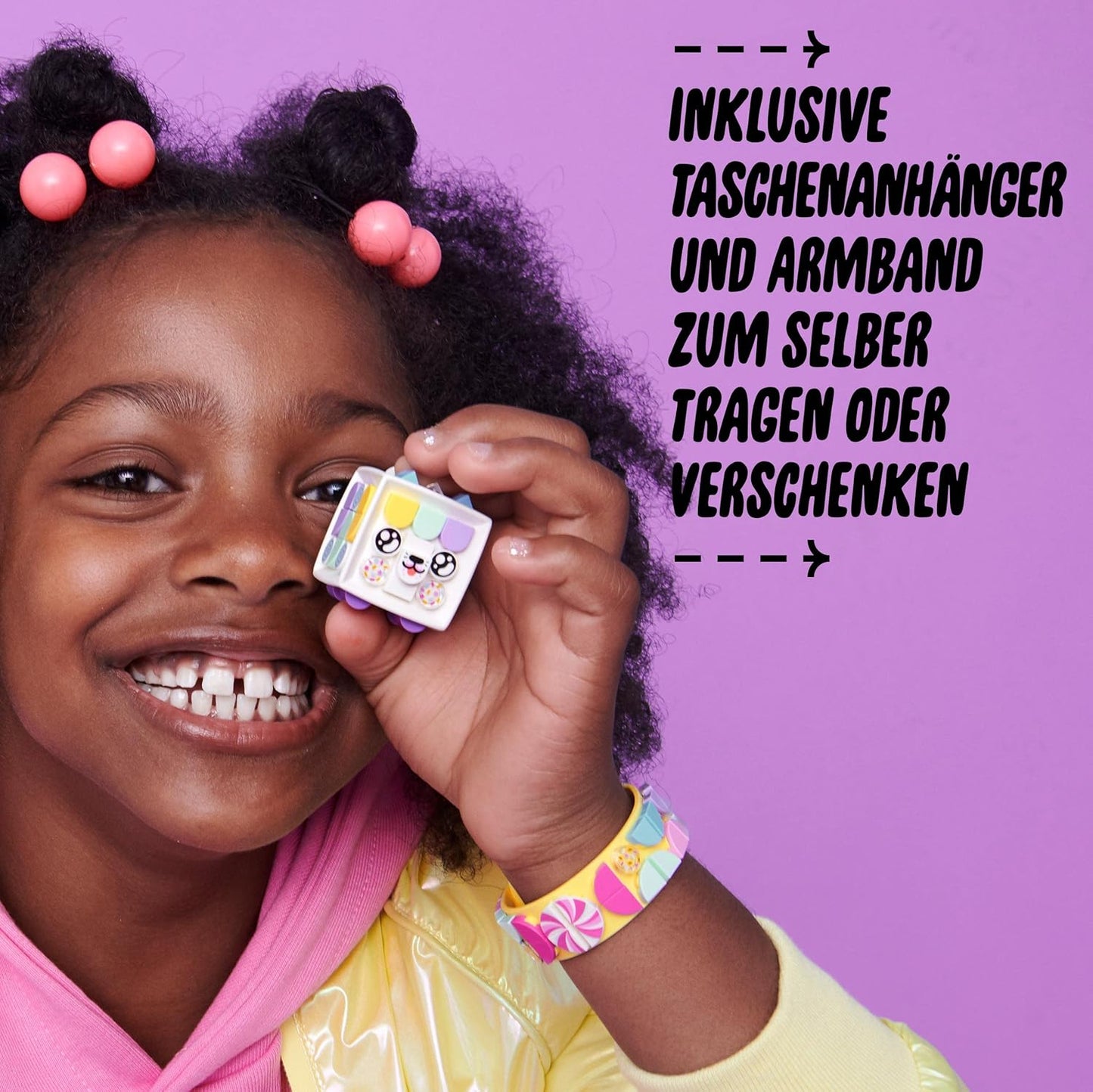 2-in-1 Candy Kitty Armband & Taschenanhänger, Einzeln