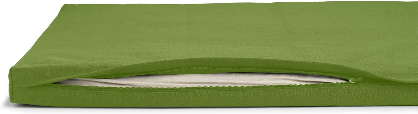 Zabuton Meditationsmatte mit Wollfaserfüllung, Blattgrün