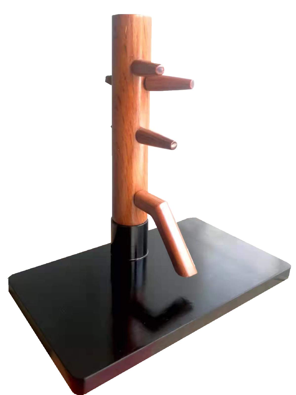 Mini Holzpuppe Dekoration Wing Chun Kung Fu, Schwarz mit Rotbraunen Akzenten