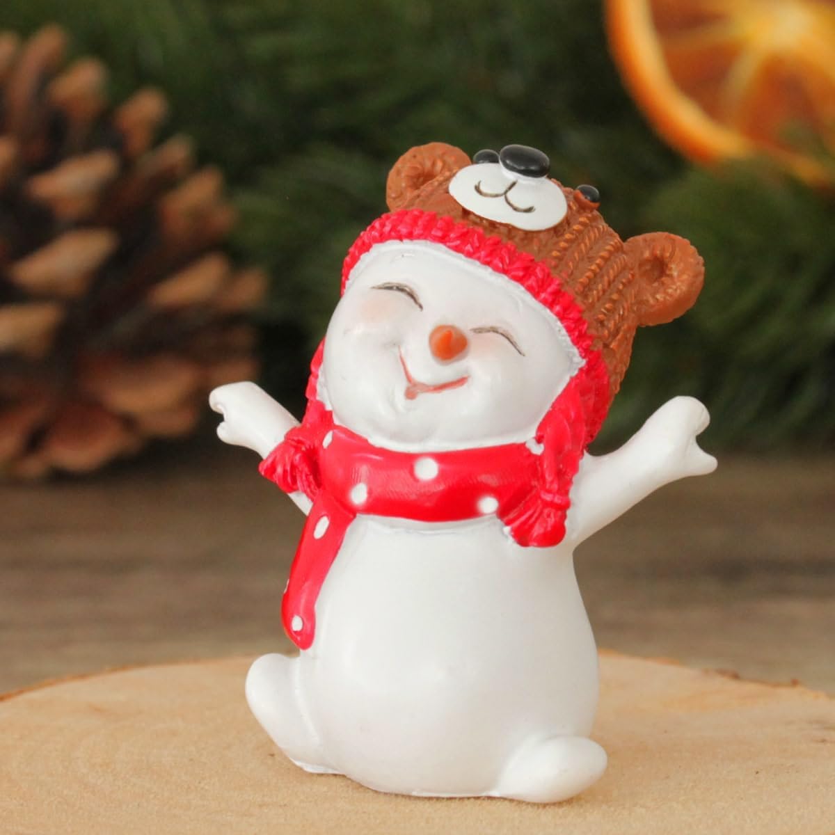 Lustige Schneemann Weihnachtsfiguren, 4 Stück