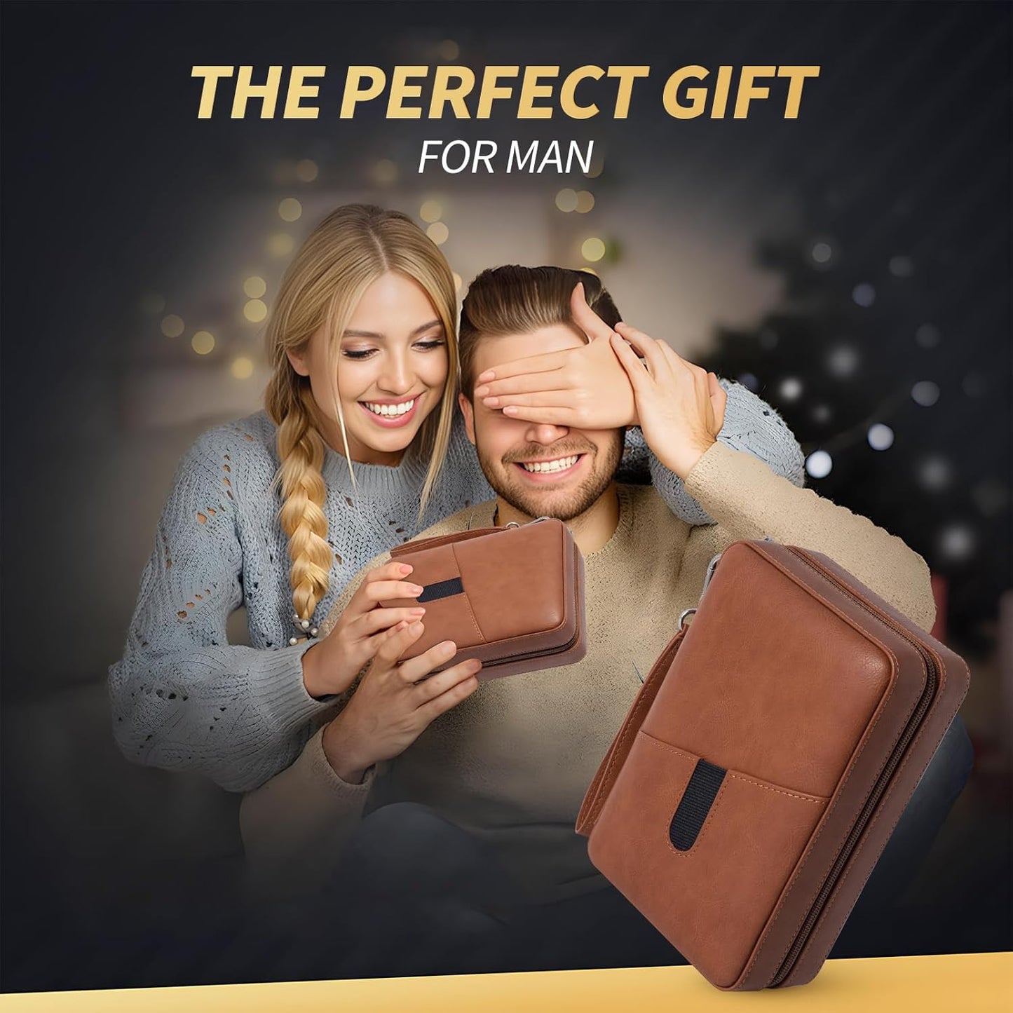 Leder Zedernholz Humidor Etui