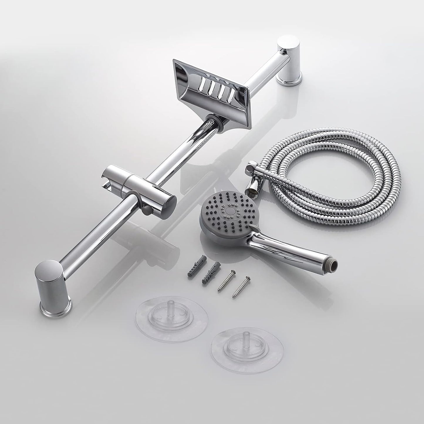 Duschstange mit verstellbarem Duschkopf und Halterung, M20903-1, Mit Dusche (ohne Perforation)