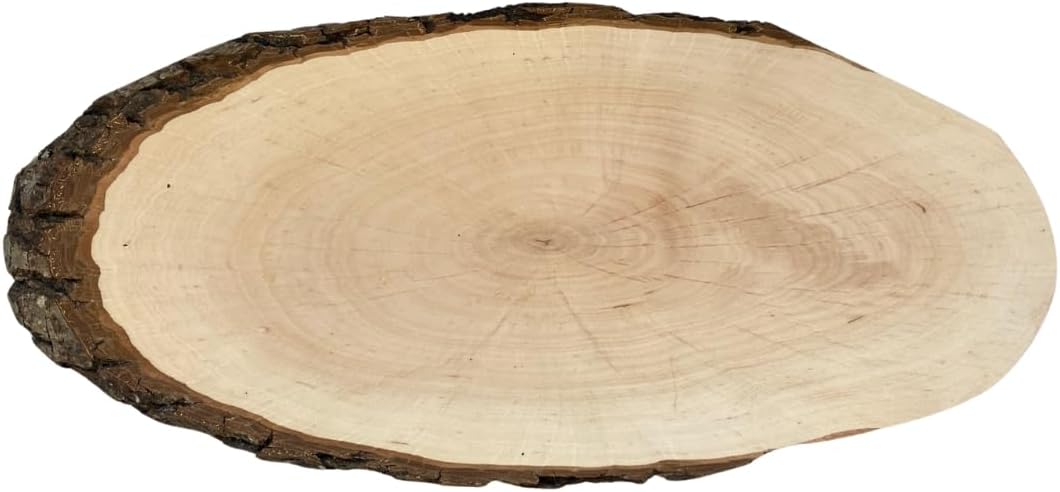 Rustikales Rindenbrett 4er-Set, 1x | Rindenbrett Oval | 37,5 Cm 4