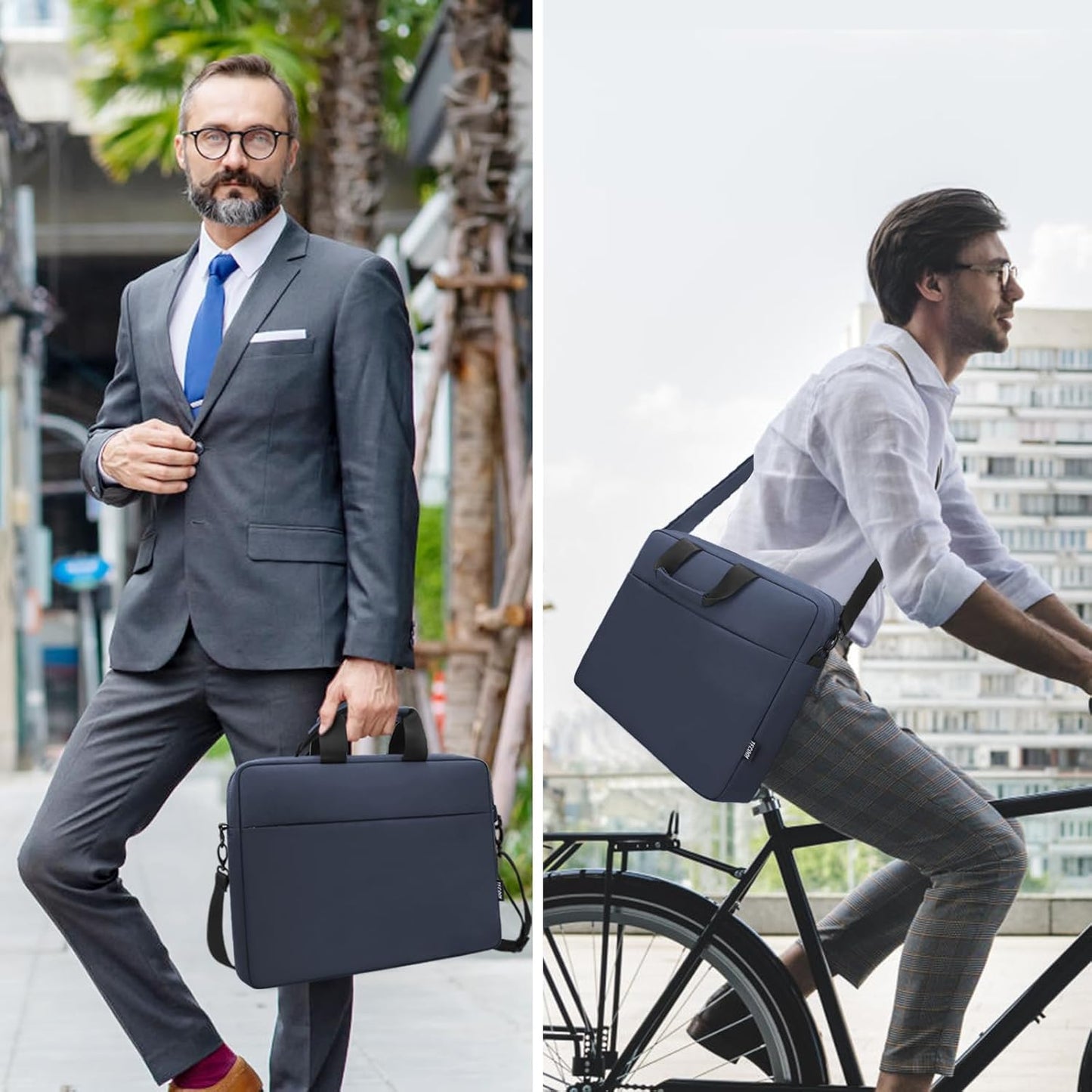 Laptoptasche, Stossfest, Wasserdicht, Dunkelblau 17-17,3 Zoll