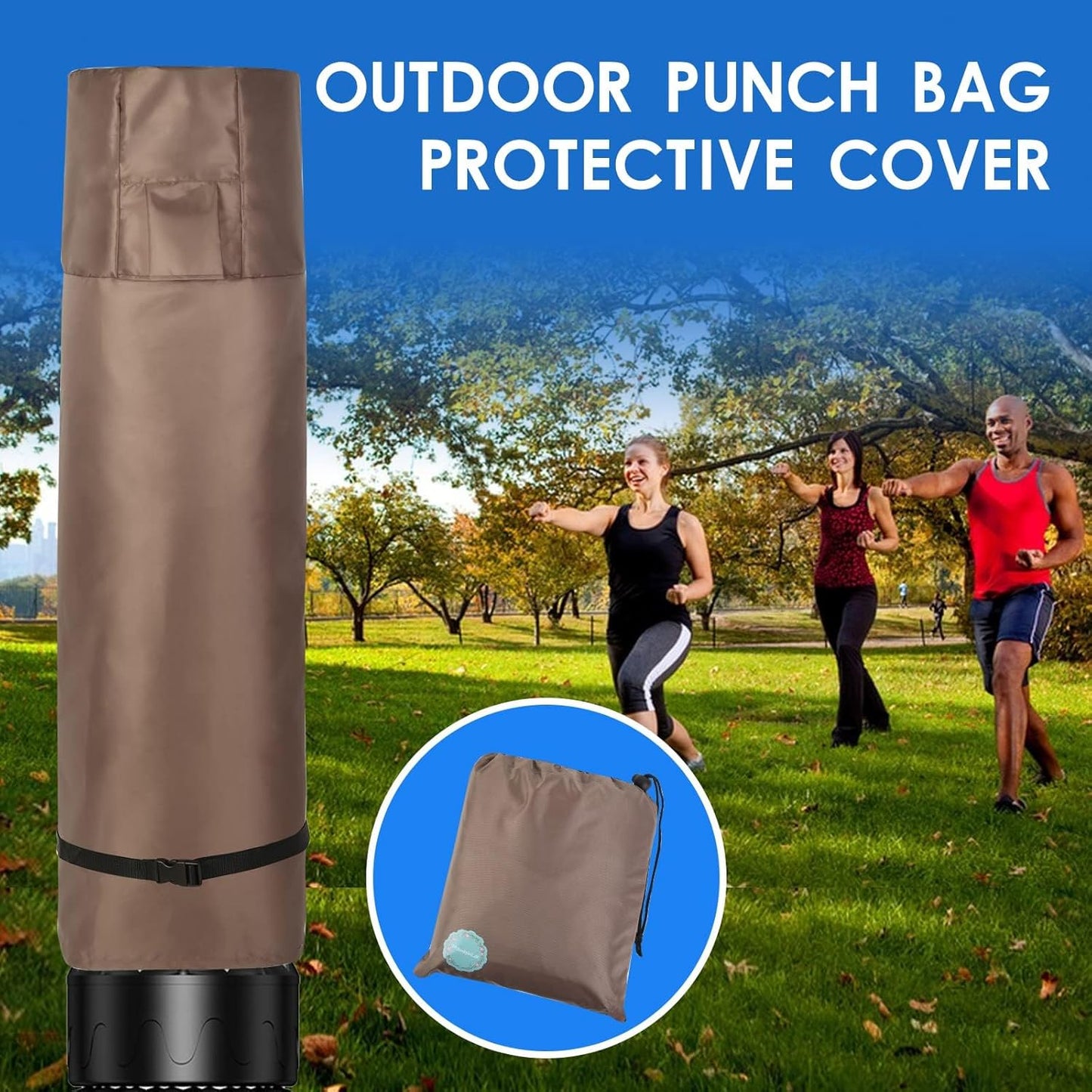 Wasserdichte Schutzhülle für Boxsack mit Reissverschluss, 30 * 144cm