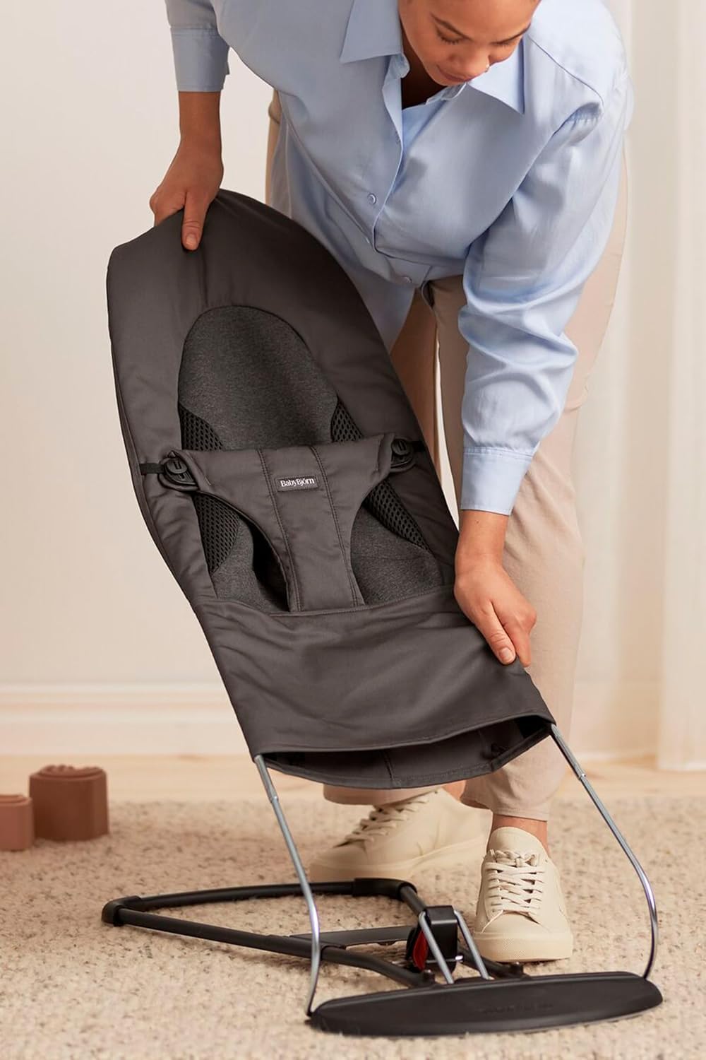 Balance Soft Baby-Hängematte, Stoff / Jersey Dunkelgrau