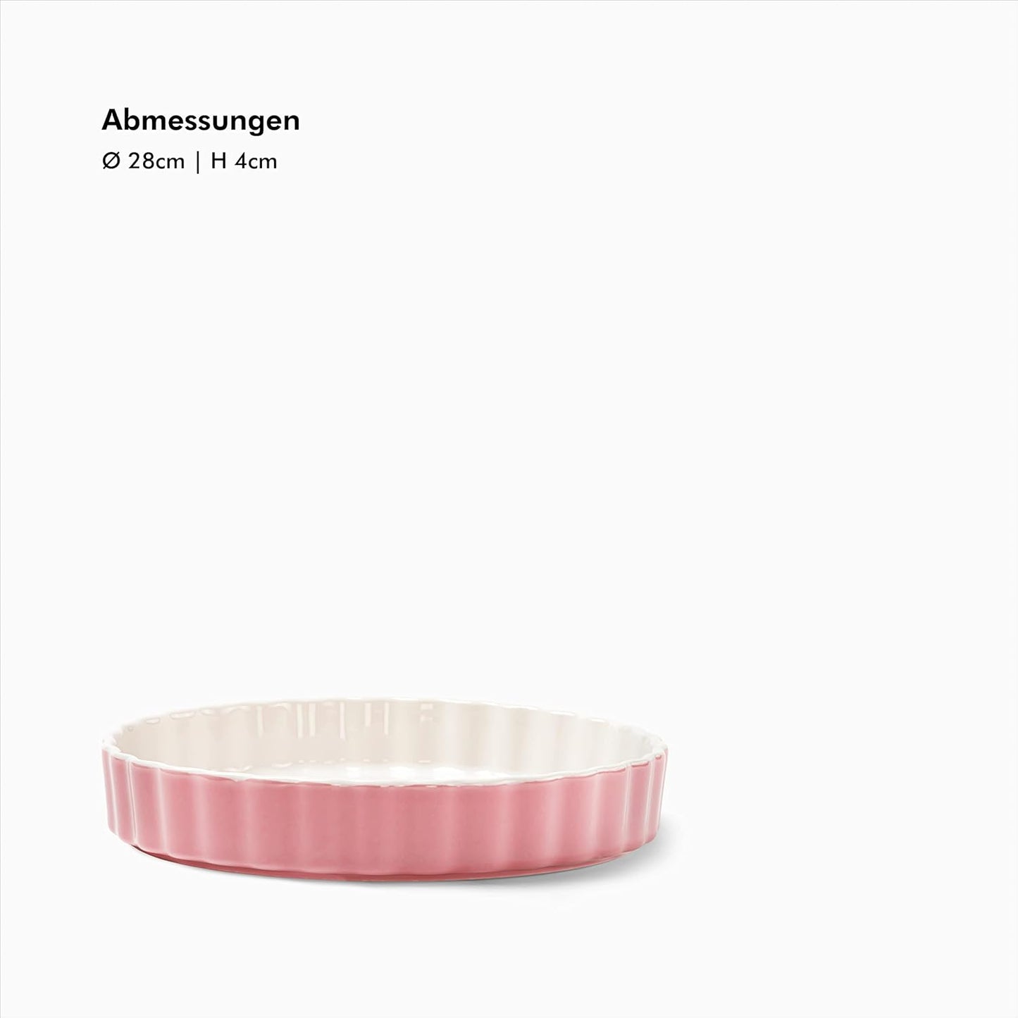 Tarte- und Quicheform, 28 cm, Tarteform Rosa