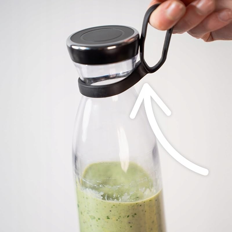Portable Blender TO GO 315W HUS1026, Schwarz 8.2 cm x 8.2 cm x 30 cm