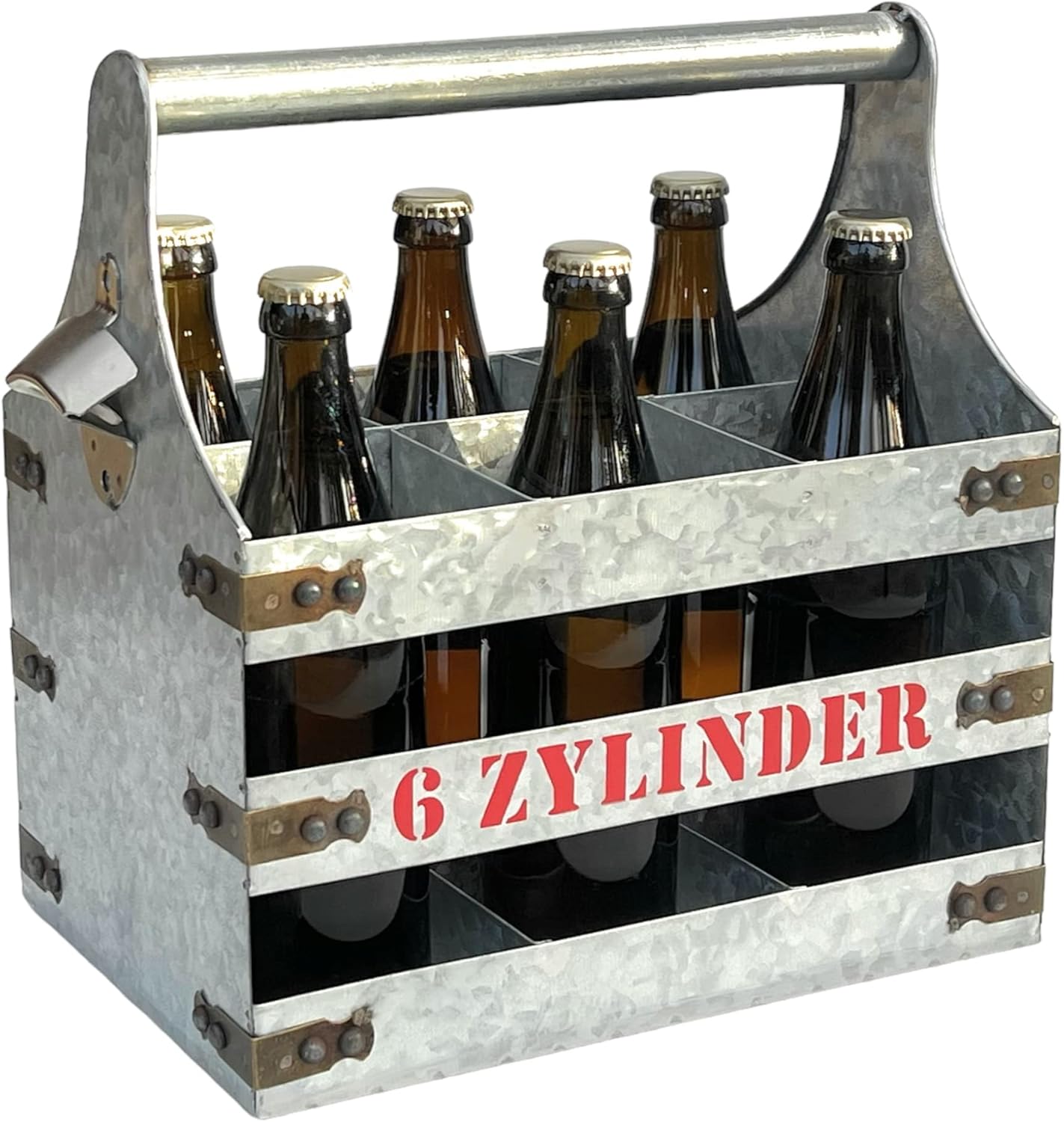 Bierträger mit Flaschenöffner 6 Zylinder V6
