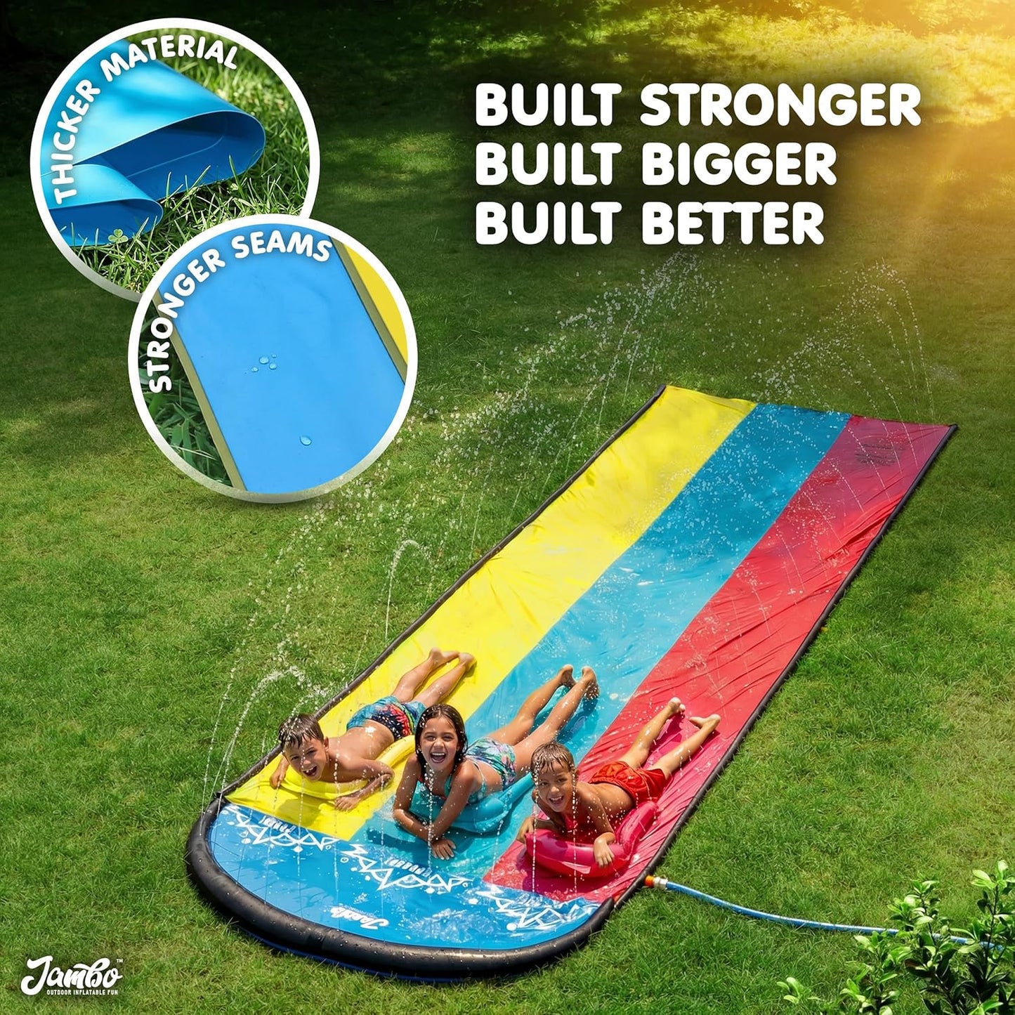 XL-Wasserrutsche mit Bodyboards, 610 cm, Sommerliche Atmosphäre