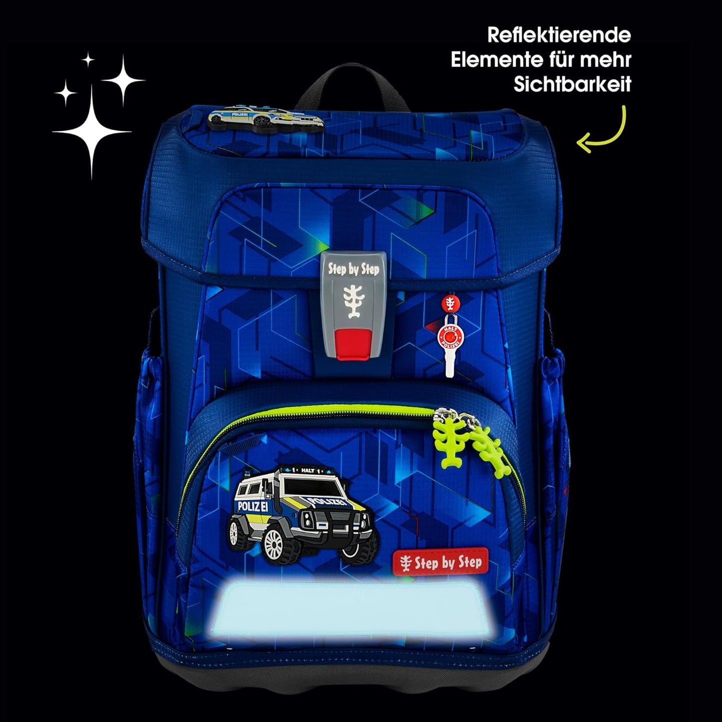 Schulranzen-Set Police Truck Charly, Police Truck Charly - Blau