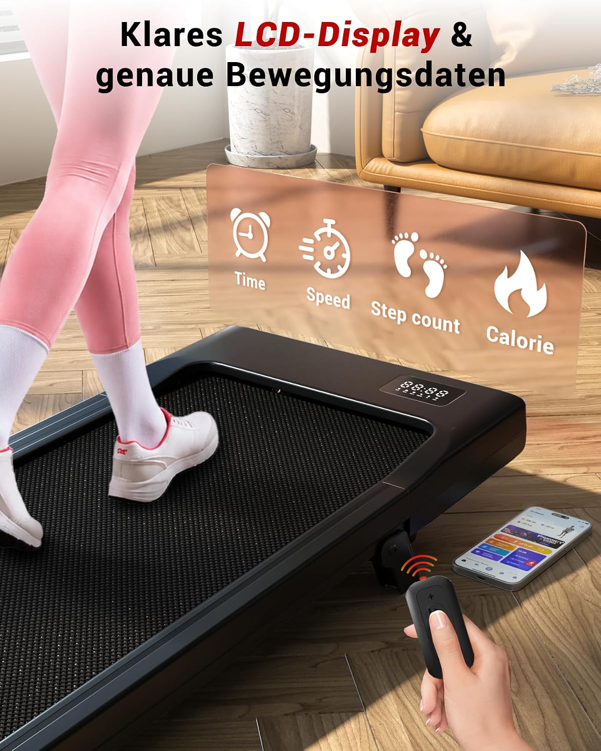 Walking Pad mit Steigung
