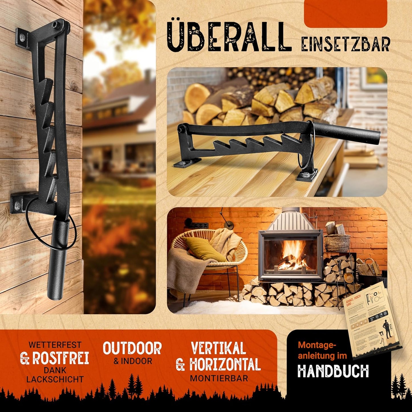 Holzspalter zur Wandmontage