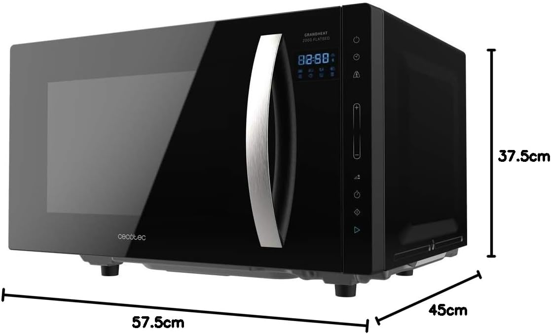 GrandHeat 2300 - Mikrowelle ohne Drehteller, 23 L Digital | Taktil Shwarz