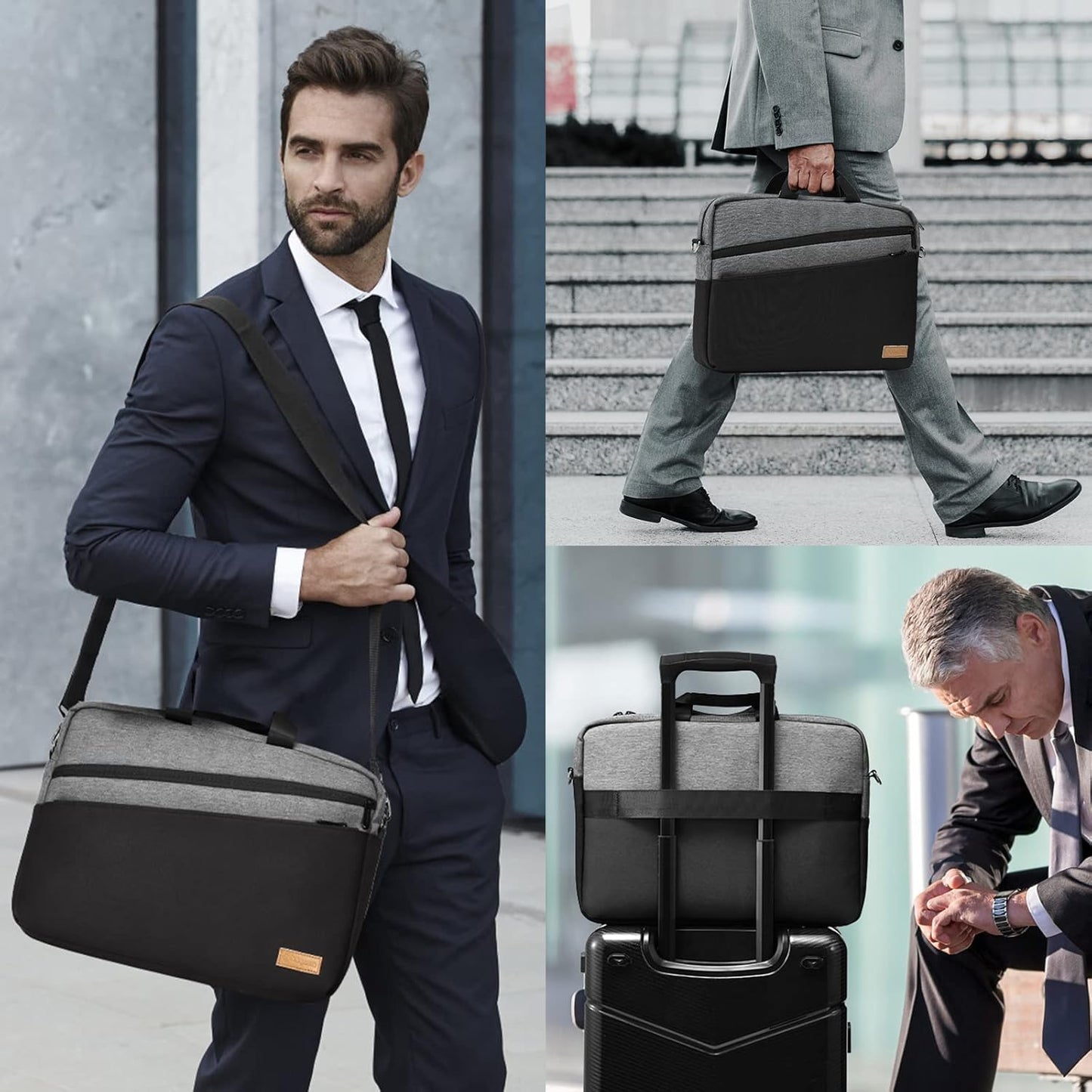 Wasserdichte Laptoptasche, Grau / 17-17.3
