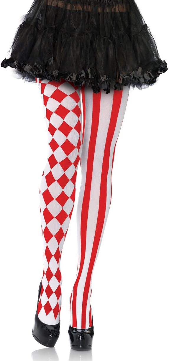 Harlequin Strumpfhose, Weiß