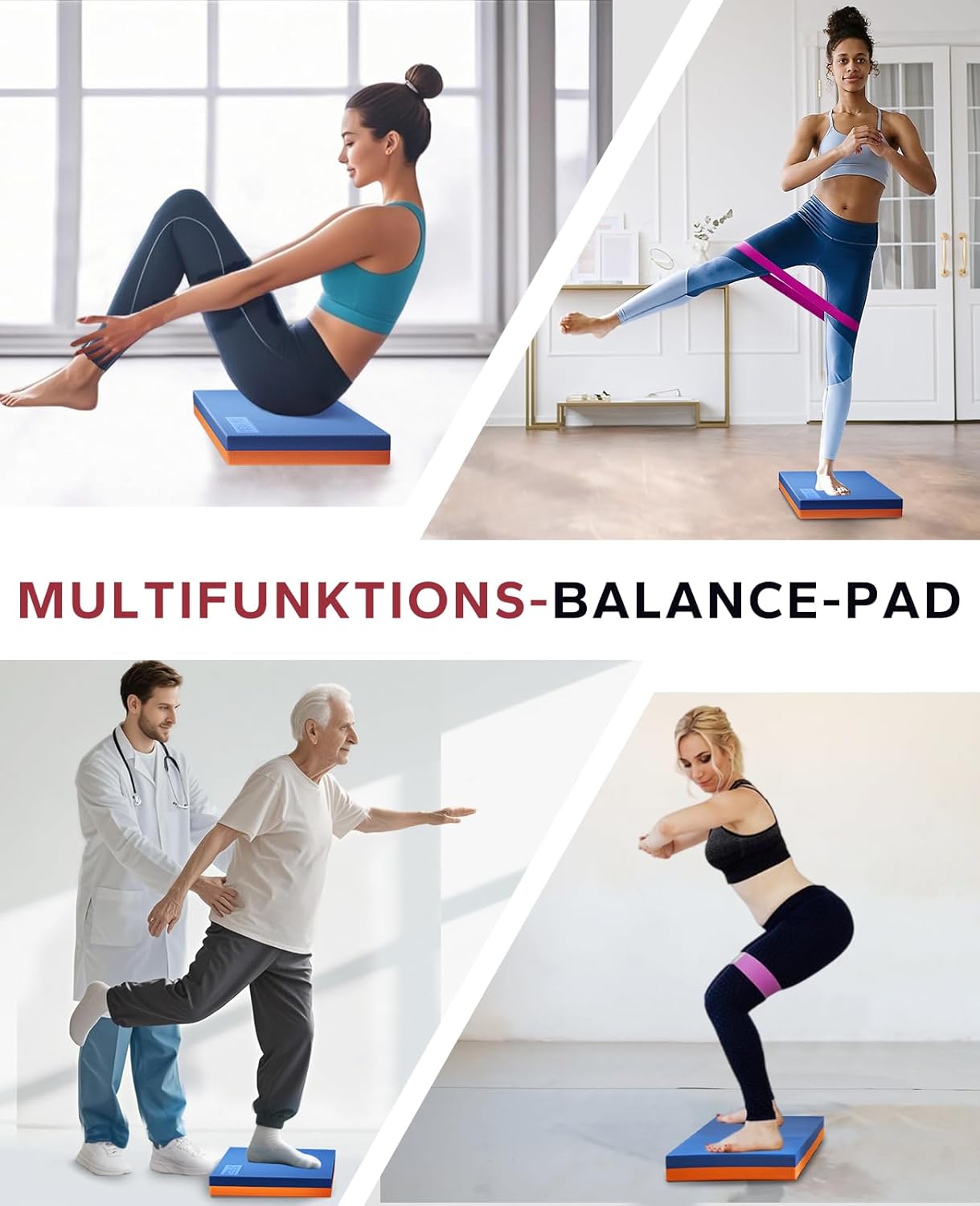 Balance Pad, Blau/Orange - 1Stk