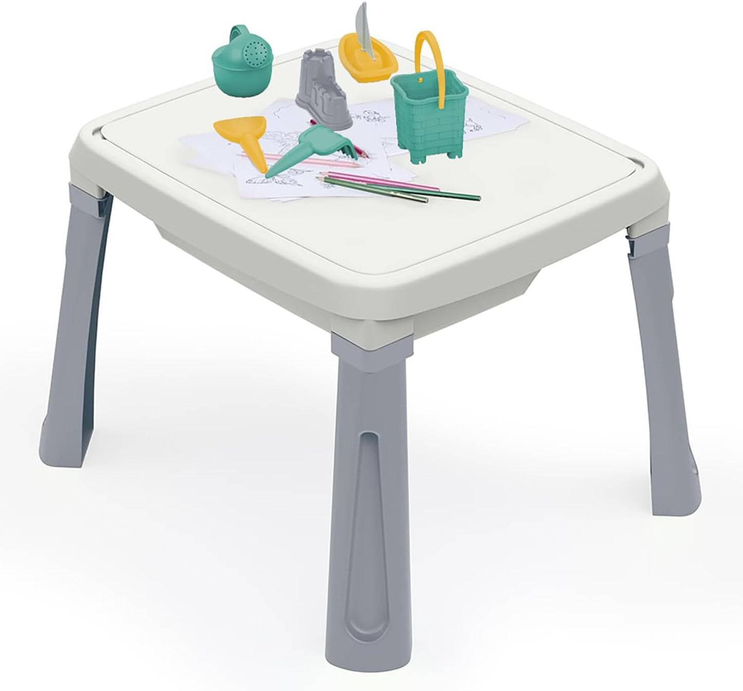 3-in-1 Sand- und Wasser-Tisch, Grau