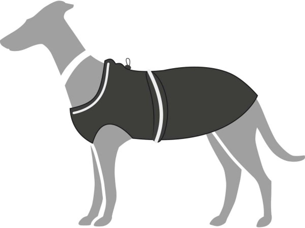 Uppsala Rain - Hunde-Regenmantel, schwarz, 60