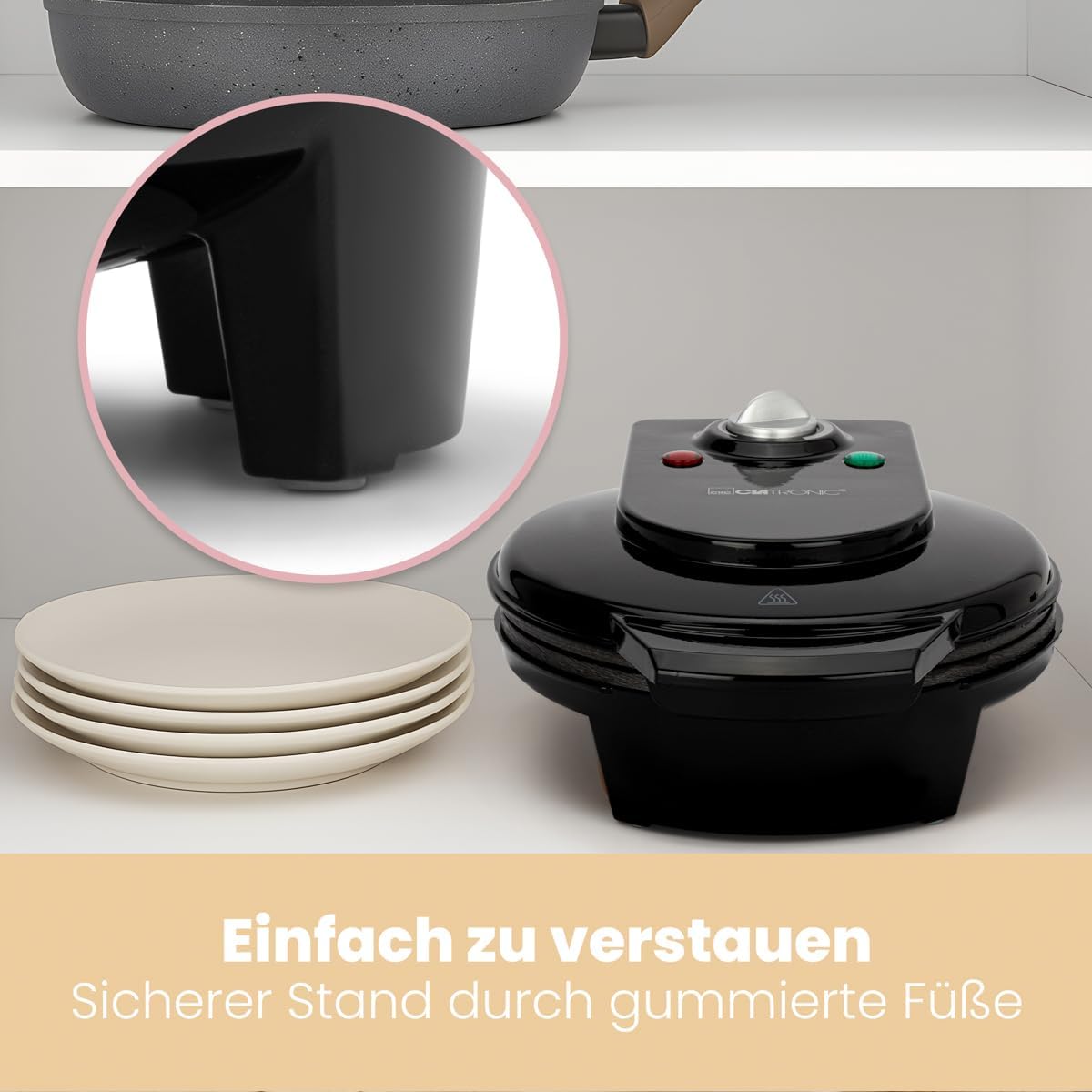 Herzwaffeleisen, Schwarz