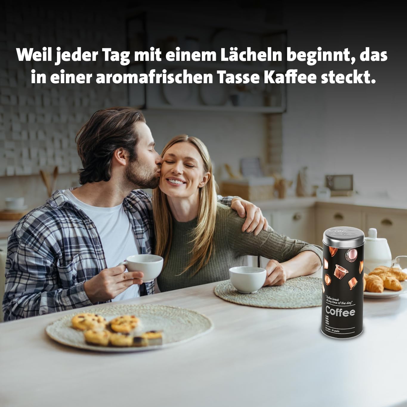 Kaffeepaddose, 2 Stück, Schwarz
