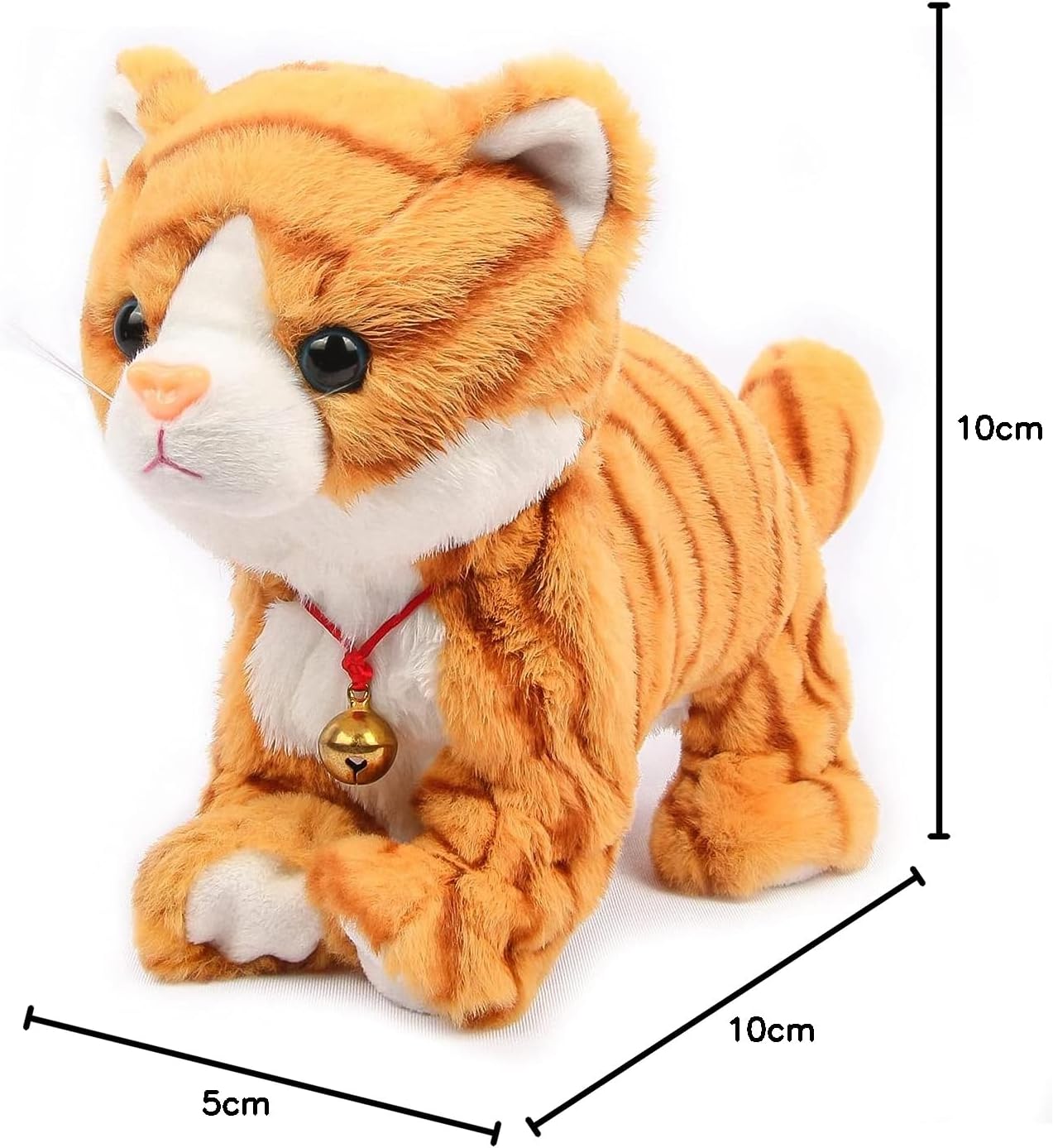 Interaktive Plüschkatze, Gelb Katze (Keine LED-Augen)