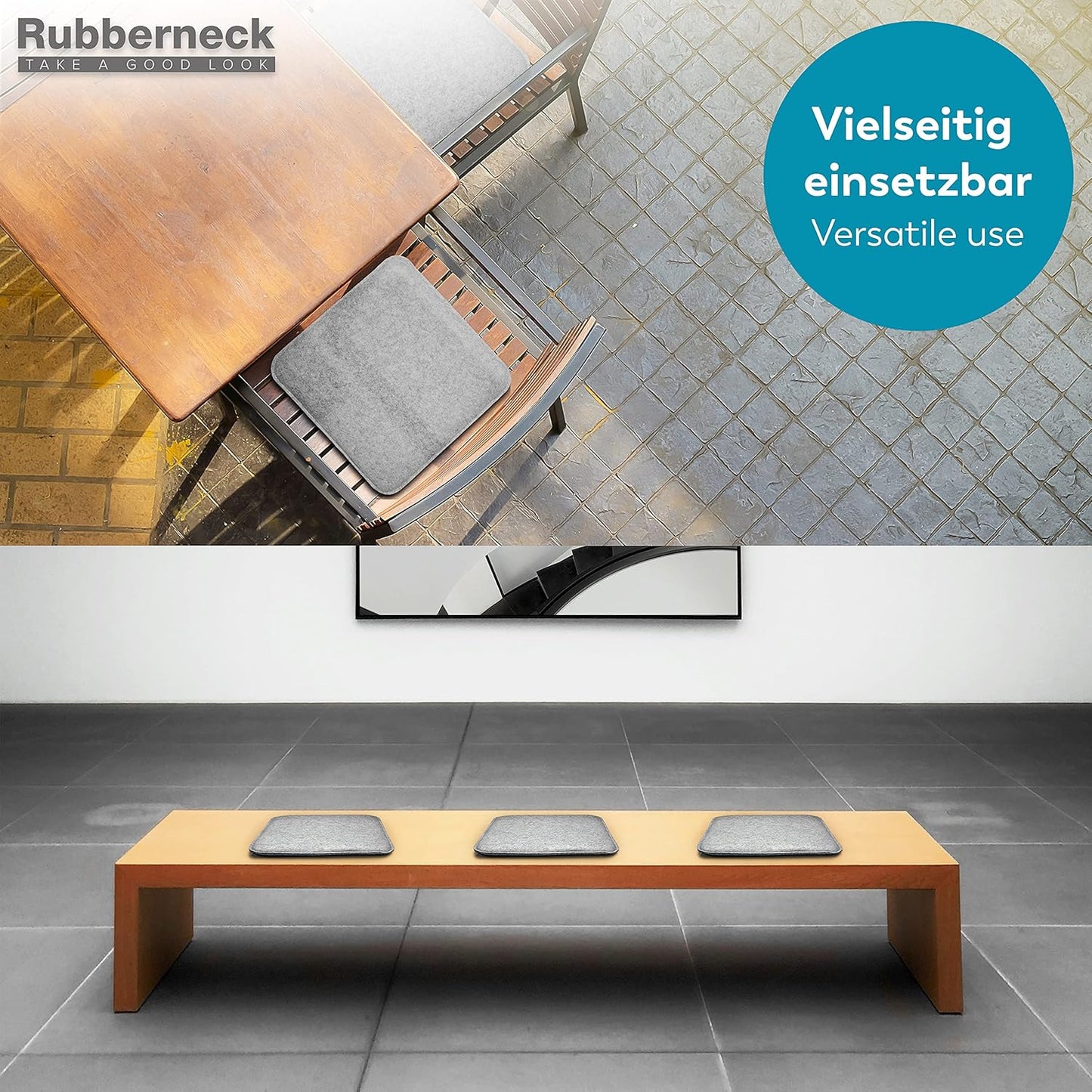Rutschfeste Stuhlkissen, 4er Set, 4 Stück (1er Pack) Hellgrau