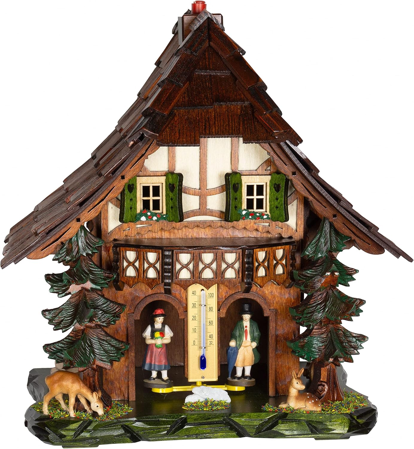 Wetterhaus aus dem Schwarzwald mit Holzfiguren