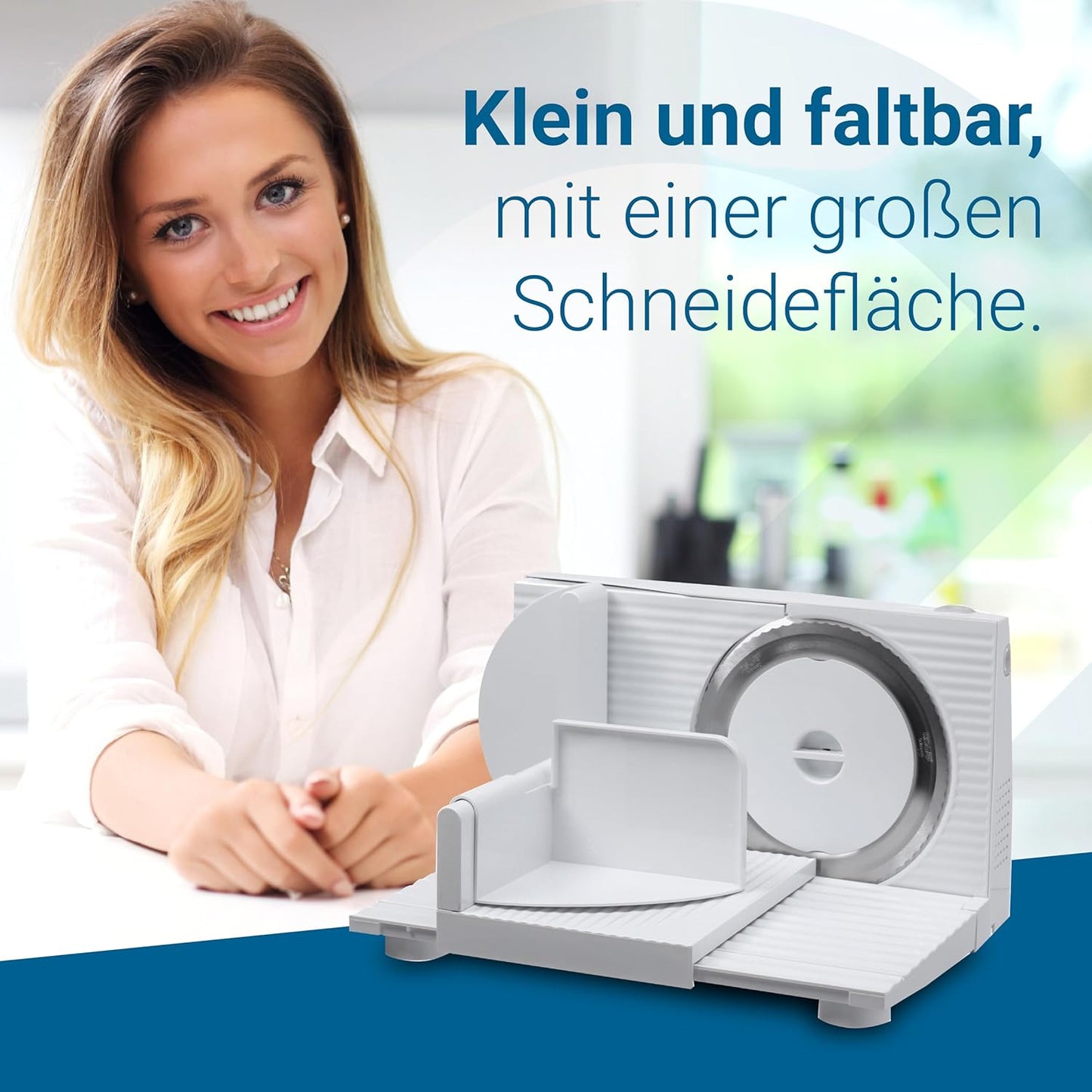 Klappbarer Elektrischer Allesschneider RS42, Weiss Rs42