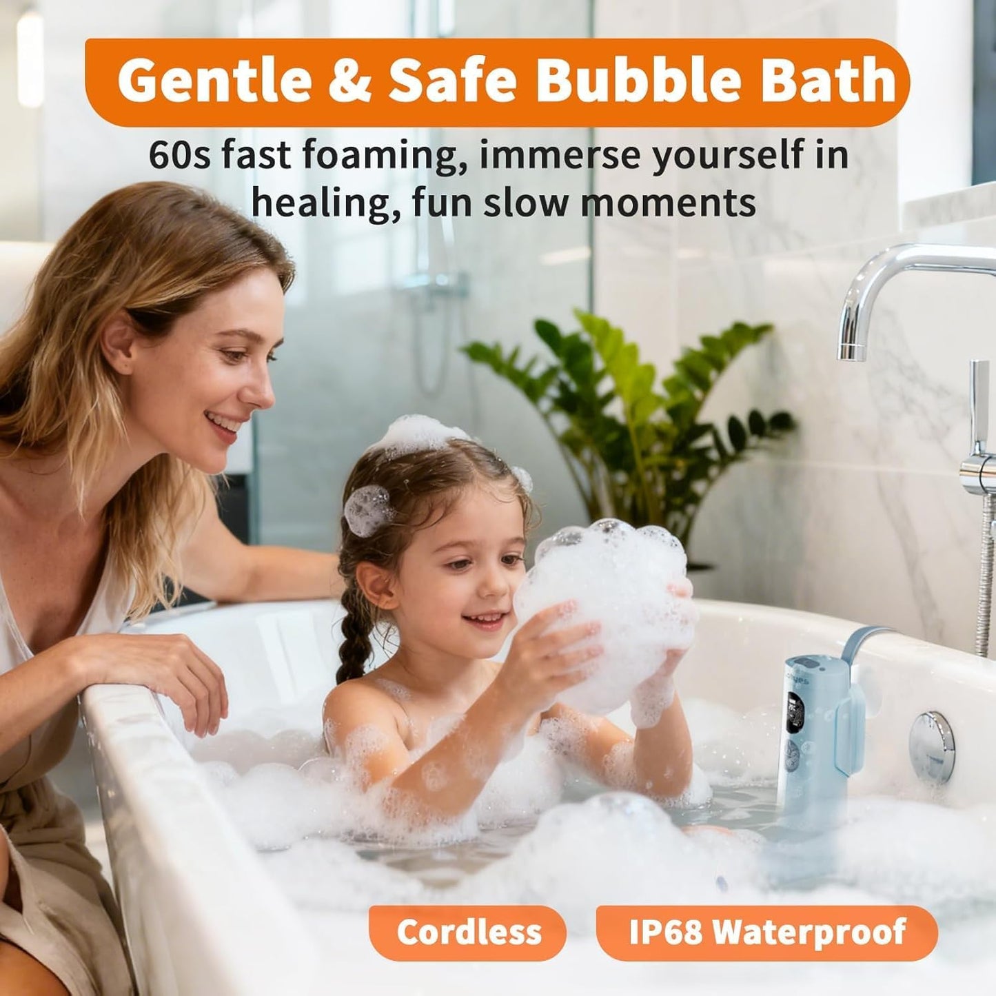 Bath‑Jet‑Spa mit Jet/Blubber Modus, Blau