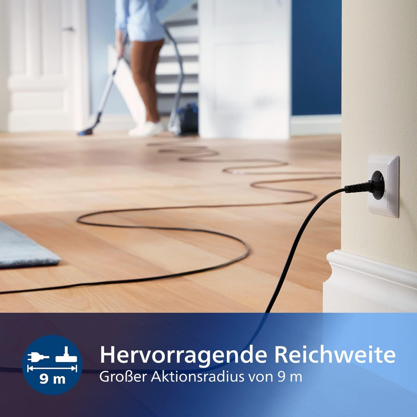FC8243/09 PowerGo Staubsauger mit Allergiefilter