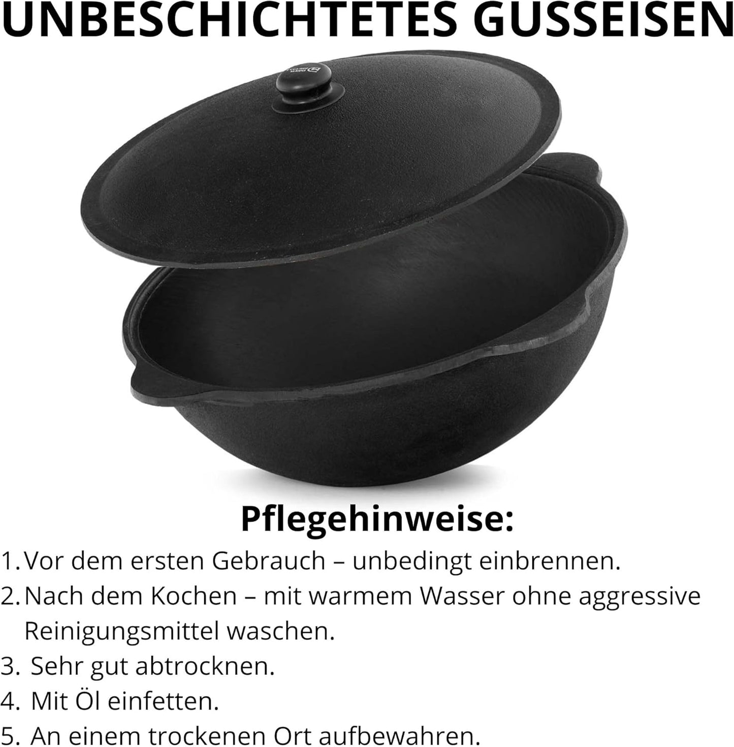 Gusseisen Kasan, 22 L Mit Zubehör