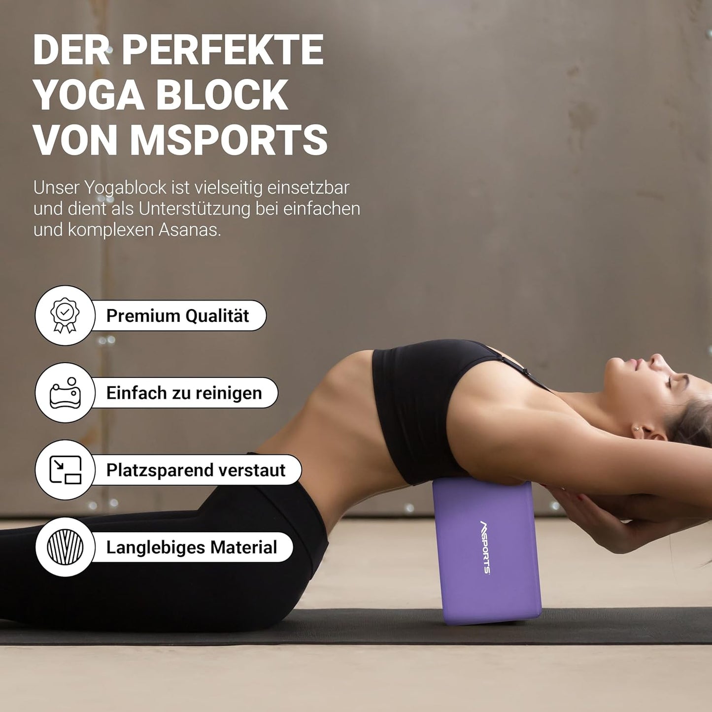 2er-Pack Yogablock, Lavendel 2x Yogablöcke