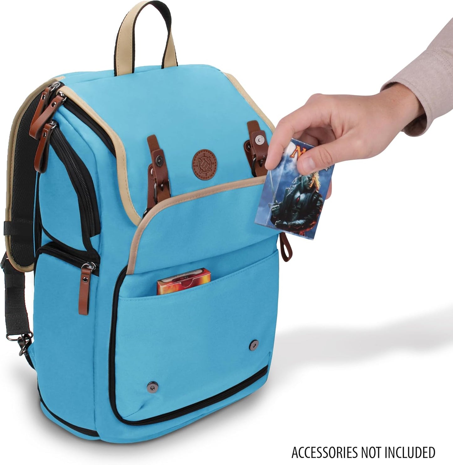 Sammelkarten-Aufbewahrungsbox-Rucksack, Einheitsgrösse Blau