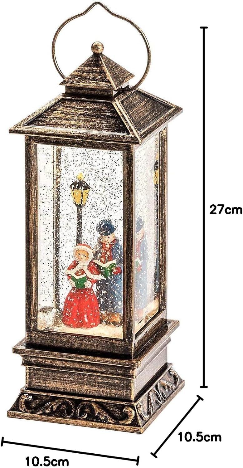 LED Schneelaterne im Charles Dickens Style, Kupfer Charles Dickens Style Single