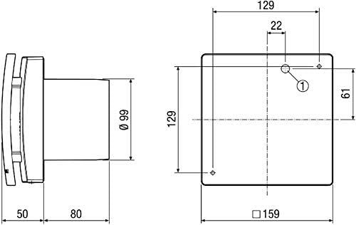 Kleinraumventilator, H - mit Feuchte-Vollautomatik