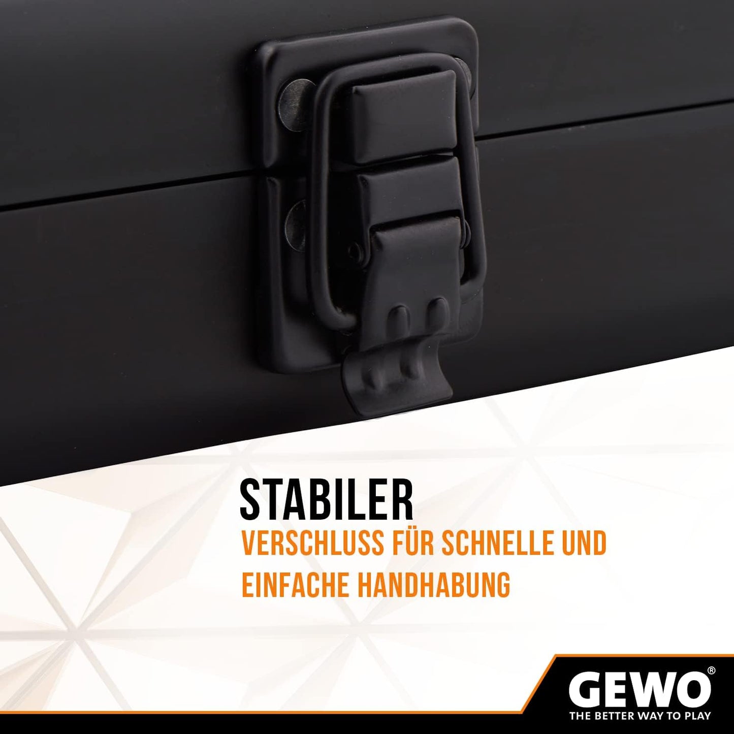 Alukoffer für Tischtennisschläger und Bälle, Schwarz