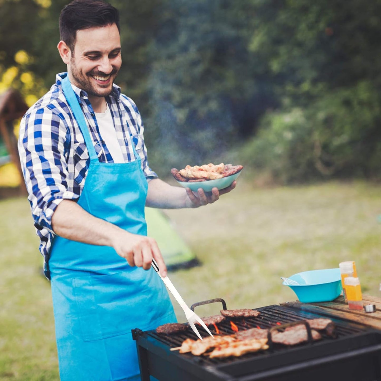 Grillbesteck-Set (5-teilig) für Garten und Camping, 5pcs