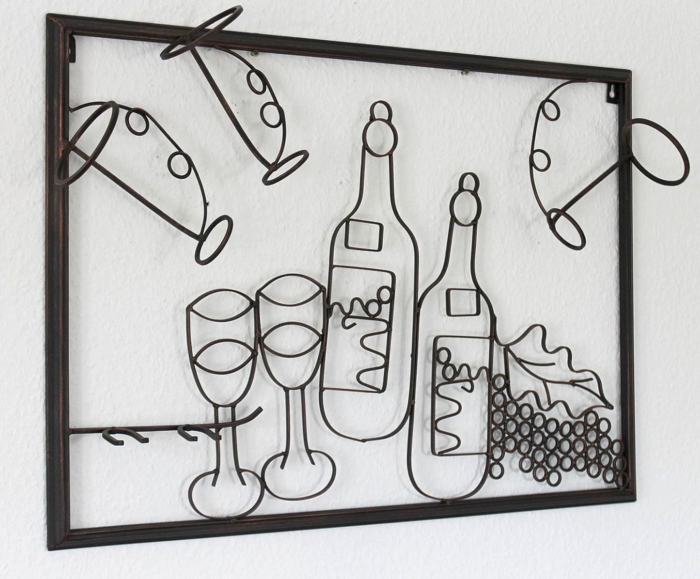 Weinregal mit Glashalter für die Wand