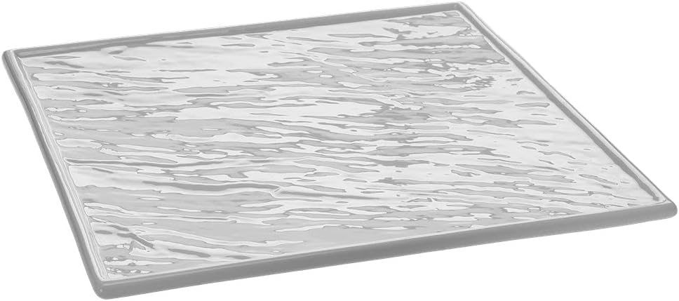 Servierplatte mit sechs Pieksern, Design Schiefer Weiss 25,5cm
