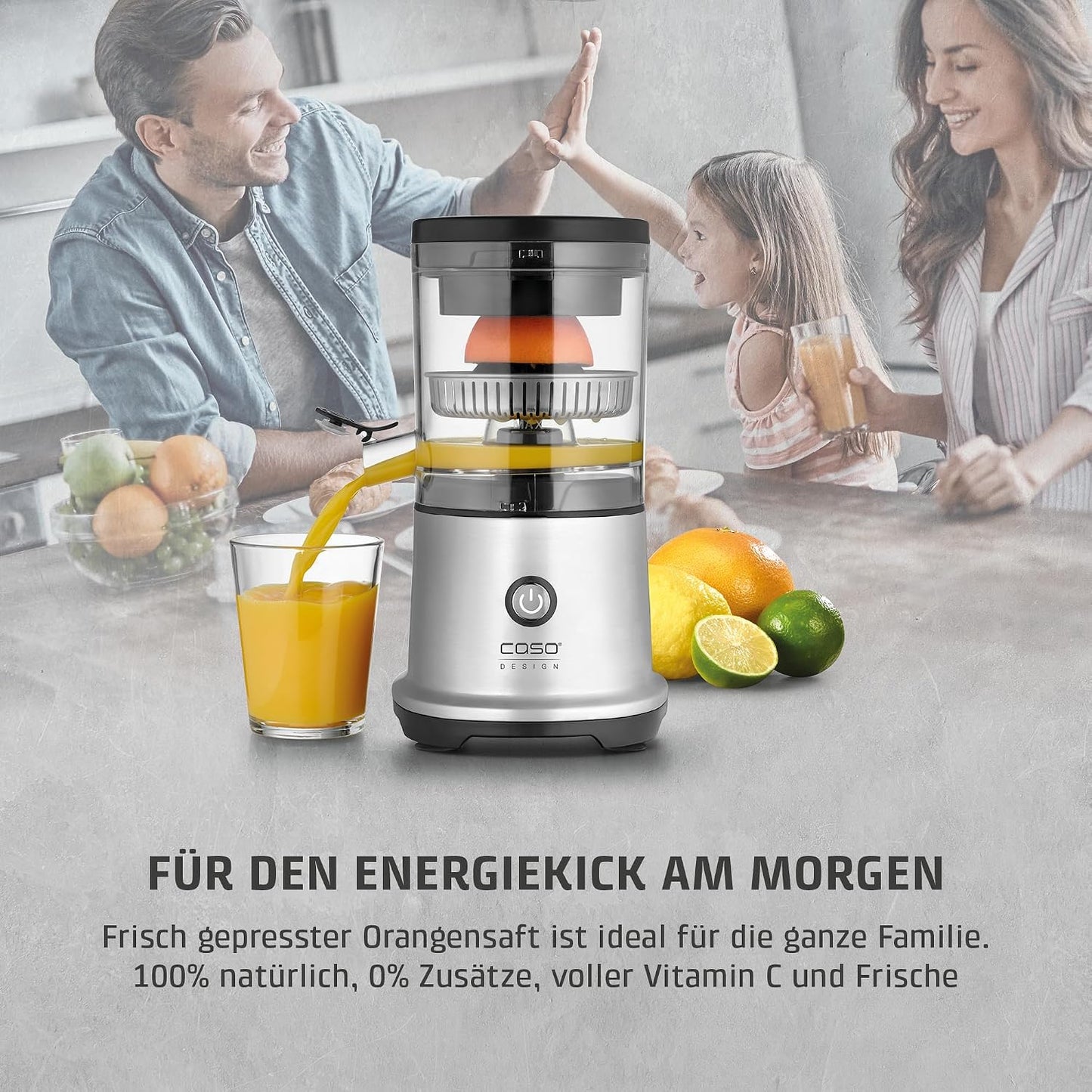 Elektrische Zitruspresse, Edelstahl
