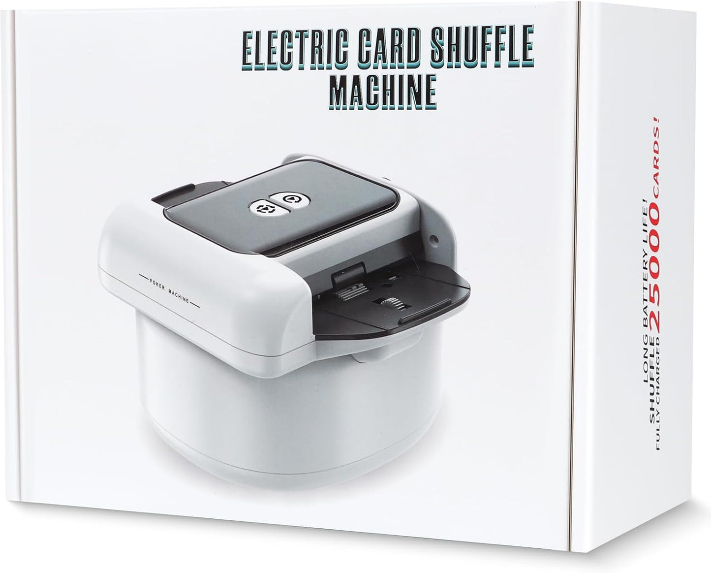 Elektrische Kartenmischmaschine für 1-2 Decks, Weiß