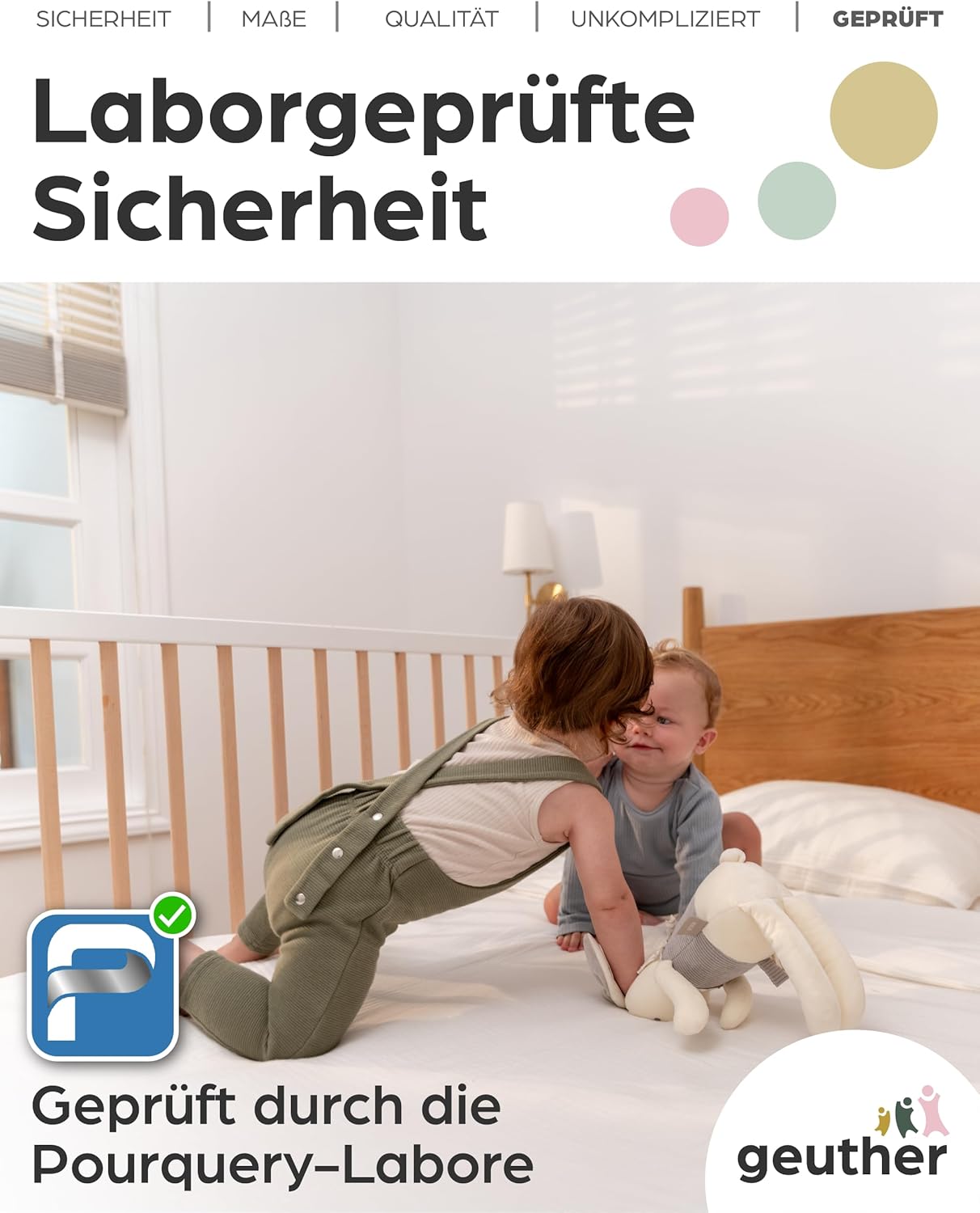 Bettschutzgitter für Kinder, extra hoch, 110 cm - Extra hoch: 60 cm