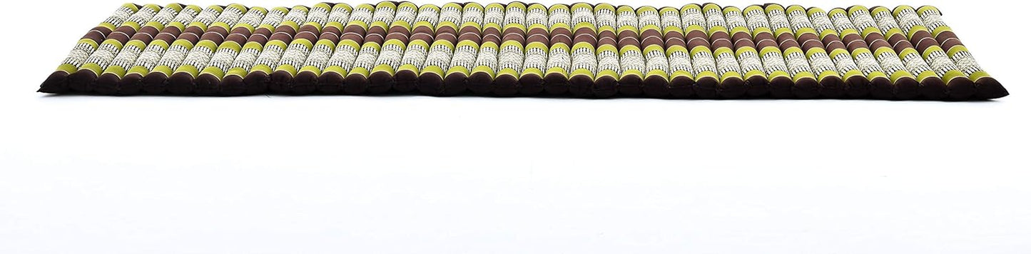 Faltbare Tatami Bodenmatratze, M: 190x70 cm / Sf20 - Braun, Grün