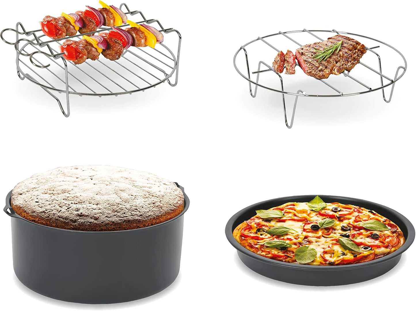 Heissluftfritteuse Easy Fry Deluxe XL, 4,2 L – Deluxe XL mit Display, Edelstahl